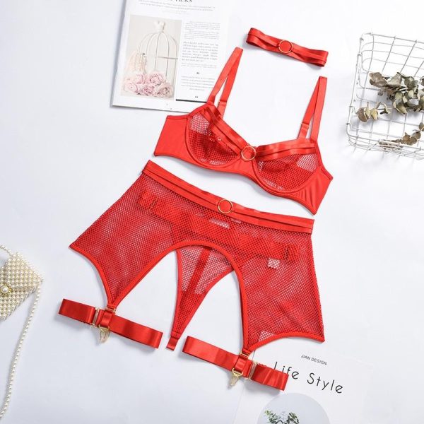 corset-porte-jarretelles-et-string-rouge.jpg Corset Porte-jarretelles <br> Avec string