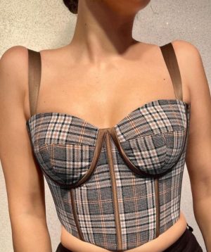 corset-retro-carreaux-gris.jpg Corset Rétro à Carreaux Gris