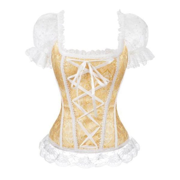 corset-vintage-jaune-blanc.jpg Corset Vintage <br> Jaune