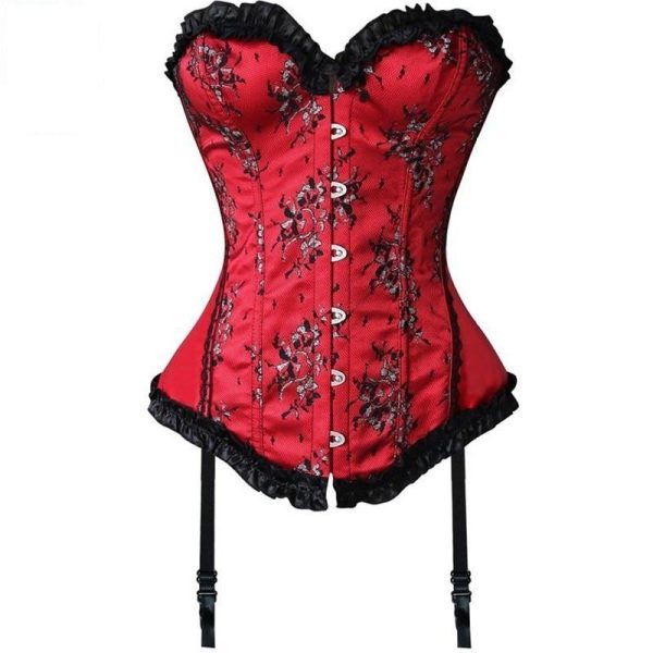 corset-vintage-rouge-pour-femme.jpg Corset Vintage <br> l'élégance du Rouge