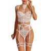 femme-avec-Corset-dentelle-porte-jarretelles-blanc.jpg Corset Porte-jarretelles <br> Dentelle Blanc