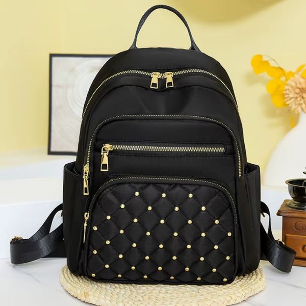 Sac à dos pour femme avec broderie à motif losanges