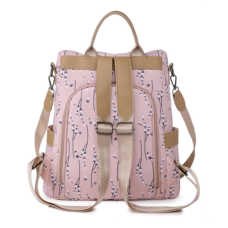 Petit Sac à dos Antivol Femme Fleuri