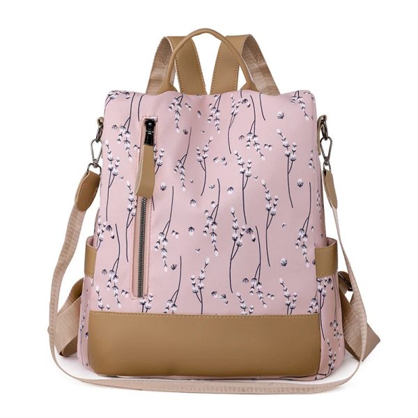 petit_sac_antivol_femme_fleurie_rose_face.jpg Petit Sac à dos Antivol Femme Fleuri