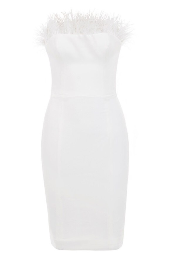 robe-bustier-blanche-a-plume.png Robe Bustier <br> Plume Blanche