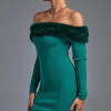 robe-bustier-courte-de-couleur-verte.png Robe Bustier Courte évasée verte