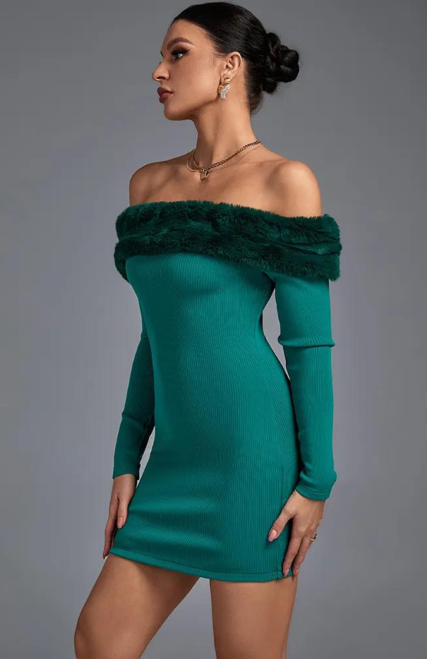 robe-bustier-courte-de-couleur-verte.png Robe Bustier Courte évasée verte