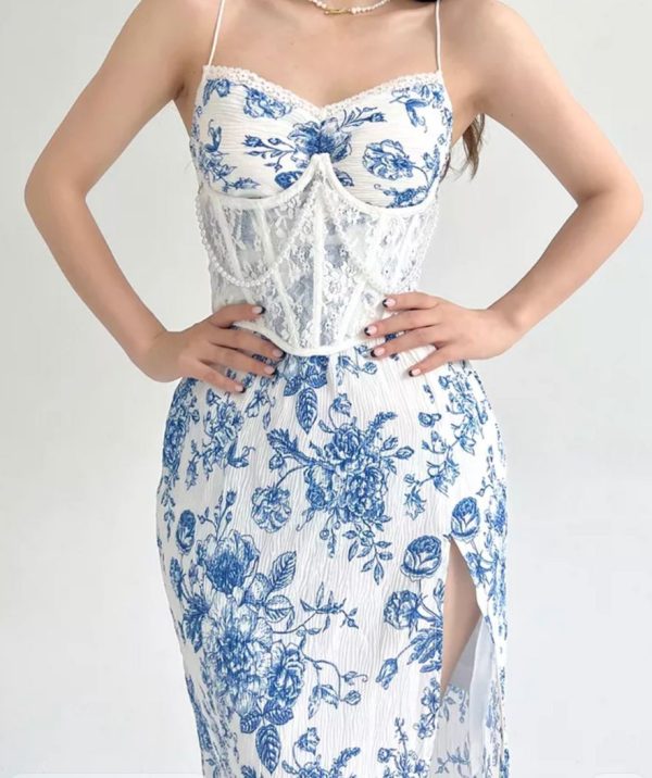 Robe Corset à Fleur
