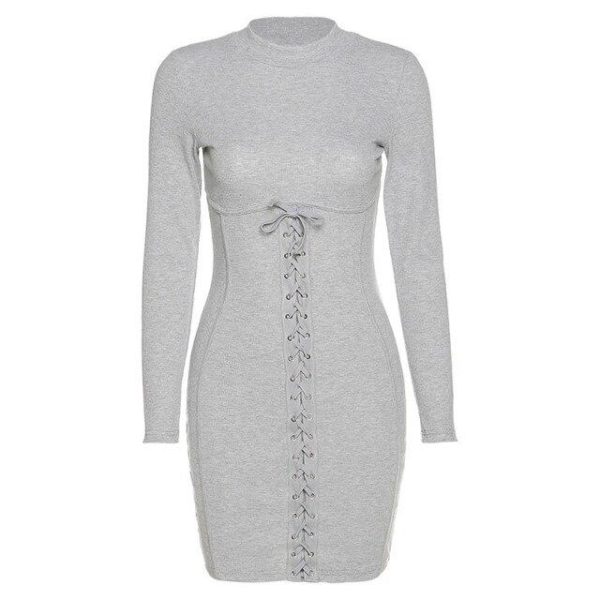 robe-corset-avec-lacet-gris.jpg Robe Corset <br> Avec Lacet