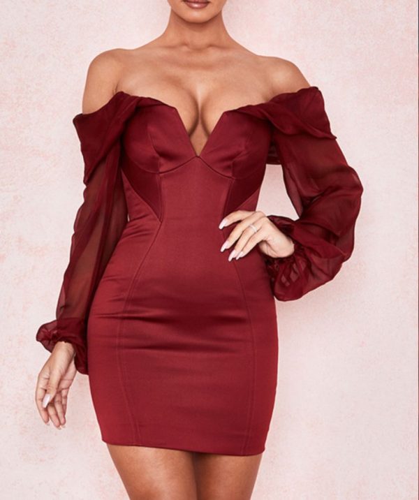 robe-corset-bustier-bordeaux-satinee-1.jpg Robe Corset Bustier Bordeaux Satinée