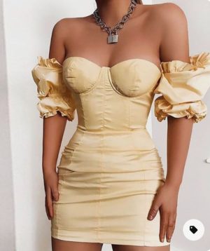 Robe Corset Bustier Crème