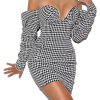 robe-corset-motif-a-carreaux.png Robe corset bustier à carreaux