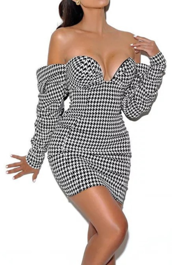 robe-corset-motif-a-carreaux.png Robe corset bustier à carreaux