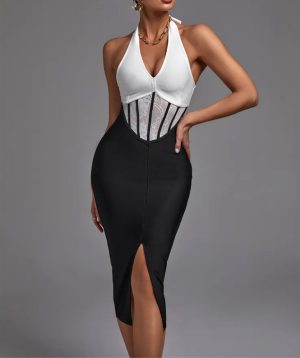 robe-corset-noire-et-blanche.jpg Robe Corset Noire Et Blanche