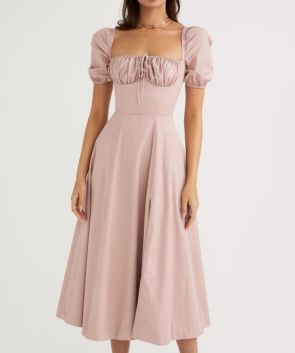 robe-corset-rose-fendue.jpg Robe Corset Rose Fendue
