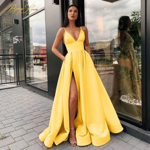 robe-de-mariage-pour-invite-jaune.jpg Robe Bustier <br> Mariage invité