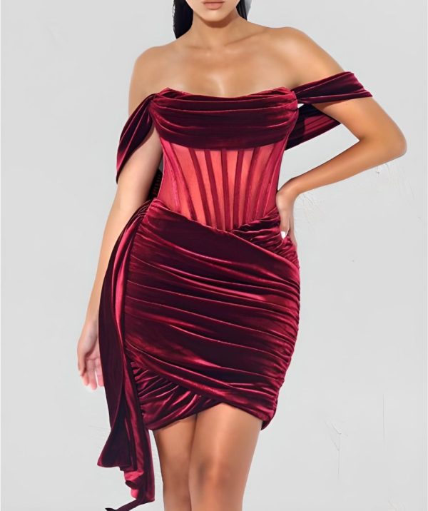 robe-de-soiree-corset-rouge-satinee-4.jpg Robe de Soirée Corset Rouge Satinée