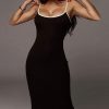 Robe longue <br> corset bustier noir