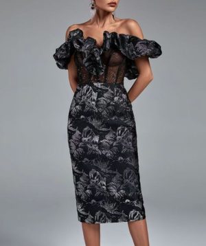 robe-style-corset-a-imprime-pois.jpg Robe Style Corset à Imprimé Pois