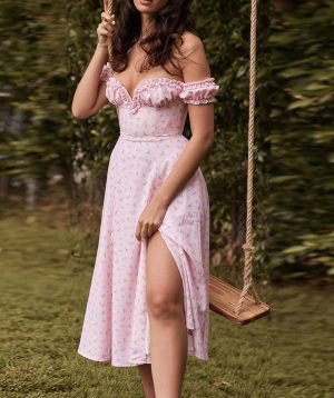 Robe Bustier Rose Bohème