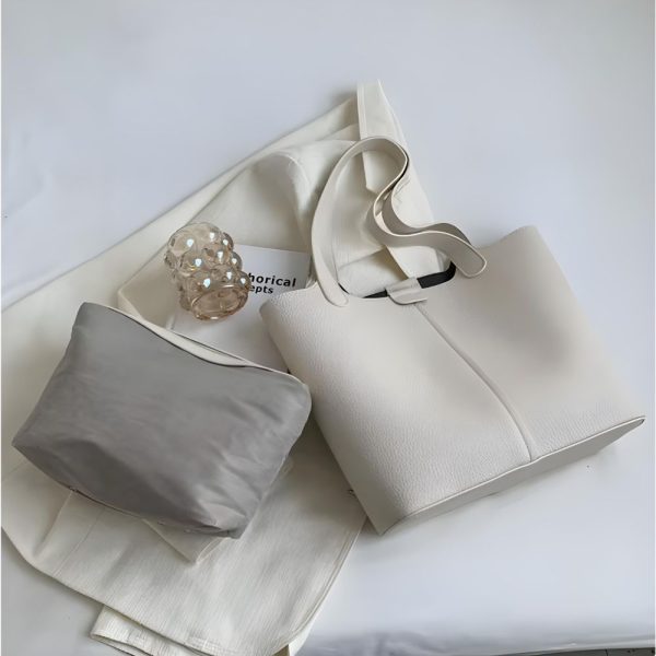 Sac cabas cuir souple bandoulière femme