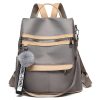 sac_anti_pickpocket_femme_khaki_face.jpg Sac à Dos Anti Pickpocket Femme - SafeBag