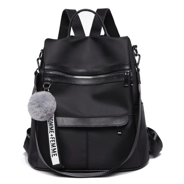 sac_anti_pickpocket_femme_noir_face.jpg Sac à Dos Anti Pickpocket Femme - SafeBag