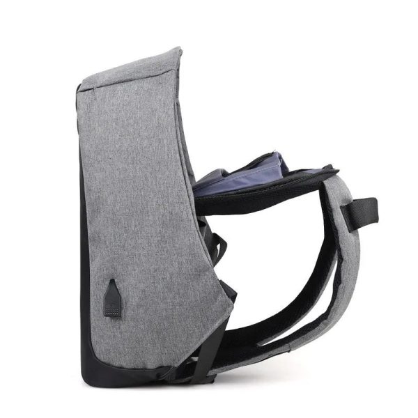 sac_dos_antivol_homme_gris_cote.jpg Sac à Dos Antivol Fermeture Arrière | SecureBag