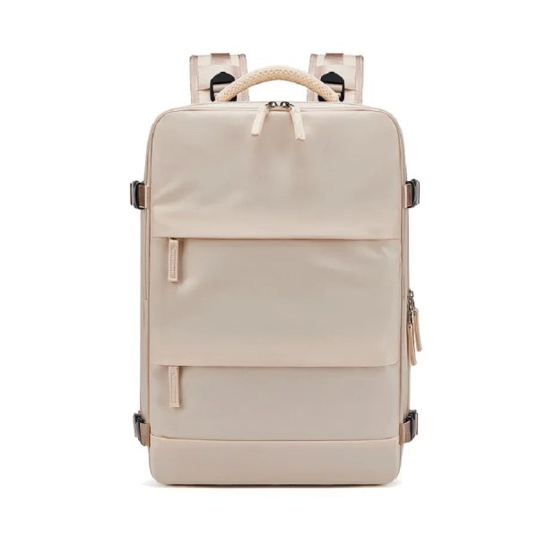 sac_dos_cabine_compartiment_chaussures_beige_vue_face.jpg Sac à dos Compartiment Chaussures