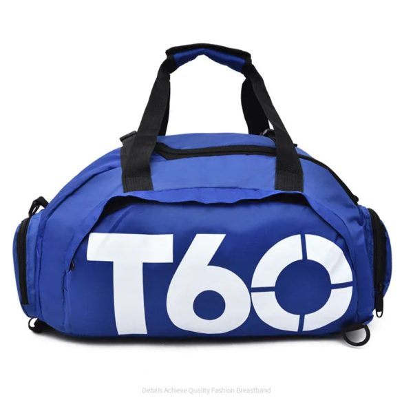 sac_sport_compartiment_chaussure_bleu_face.jpg Sac de Sport avec Compartiment Chaussure