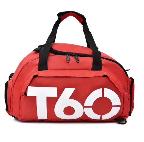 sac_sport_compartiment_chaussure_rouge_face.jpg Sac de Sport avec Compartiment Chaussure