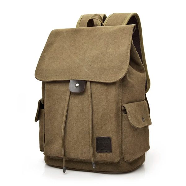 sac_toile_vintage_marron_profil.jpg Sac à dos Toile Vintage - Retro Edition