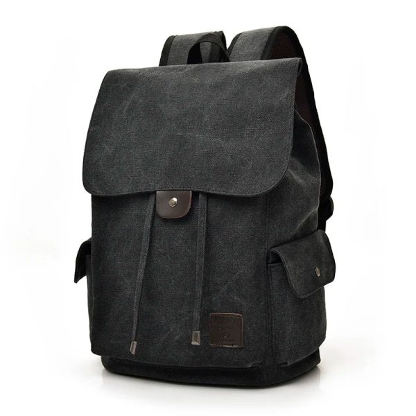 sac_toile_vintage_noir_profil.jpg Sac à dos Toile Vintage - Retro Edition