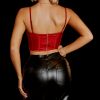 Top Bustier Femme Rouge