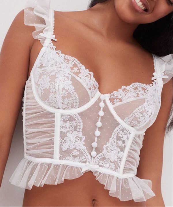 Top Corset Blanc Dentelle