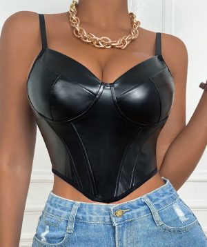 Top Corset Cuir