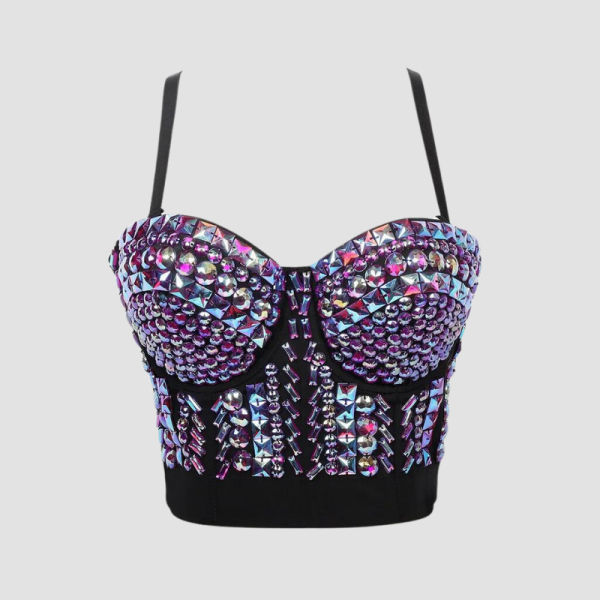 Top Corset Femme à paillettes
