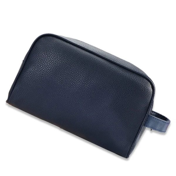 trousse_toilette_homme_personnalisee_bleu_fonce_face.jpg Trousse de Toilette Homme Personnalisée Cuir PU
