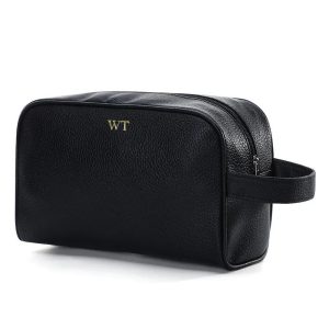 trousse_toilette_homme_personnalisee_noir_profil.jpg Trousse de Toilette Homme Personnalisée Cuir PU