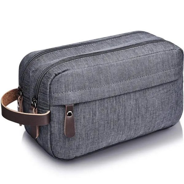 trousse_toilette_impermeable_homme_gris_profil.jpg Trousse de Toilette Imperméable Homme