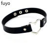 Collier ras du cou en cuir PU style gothique punk