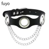 Collier ras du cou en cuir PU style gothique punk