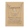 Bijoux d'anniversaire présentés sur carte