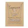 Bijoux d'anniversaire présentés sur carte