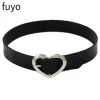 Collier ras du cou en cuir PU style gothique punk