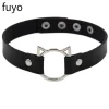 Collier ras du cou en cuir PU style gothique punk