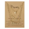 Bijoux d'anniversaire présentés sur carte
