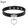 Collier ras du cou en cuir PU style gothique punk