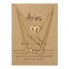 Bijoux d'anniversaire présentés sur carte
