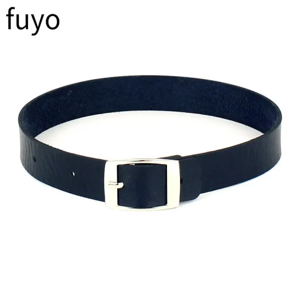 Collier ras du cou en cuir PU style gothique punk